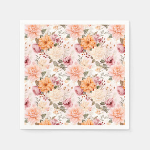 Een herfstbloemenserie ontwerp 2 servet