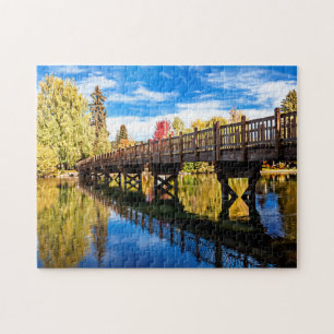 Een herfstdag in Drake Park in Bend, Oregon Puzzle Legpuzzel