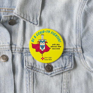 Een herinnering voor het COVID-vaccin zijn Ronde Button 7,6 Cm