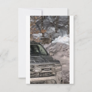 Een hert in de koplampen kaart