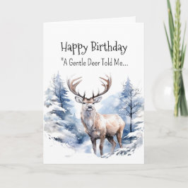 Een hertenpersoonlijkheid verjaardagsfeest dier kaart