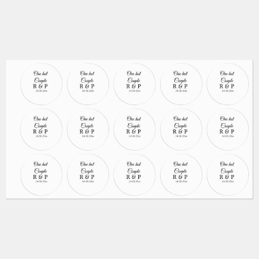 Één hete voeg de datum van de de brievenbrief van  labels (Vel)