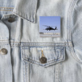 Een HH-60G Pave Hawk die uit Camp Bastio gaat Vierkante Button 5,1 Cm (In situ)