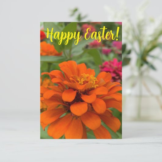 Een hint van Z "Happy Easter"-heldere kaart (Staand voorkant)