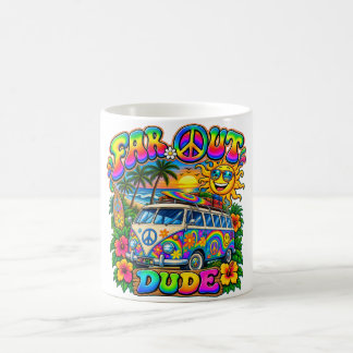 een hippie koffiekop. koffiemok