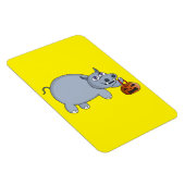 Een Hippo met een pompoenzak Magneet (Rechterzijde)