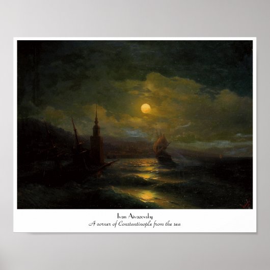 Een hoek van Constantinopel Ivan Aivazovsky Poster (Voorkant)