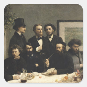 Een hoek van de tabel, 1872 vierkante sticker