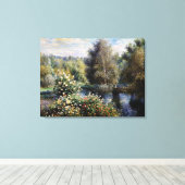 Een hoek van de tuin in Montgeron (3) Canvas Afdruk (Insitu (Houten vloer))