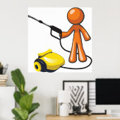 Een hogedrukreiniger gebruiken poster (Thuiskantoor)