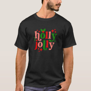 Een Holly Jolly Colorful Kerstmis Mistletoe Xm T-shirt