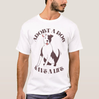EEN HOND ADOPTEREN REDT EEN LEVEN T-SHIRT
