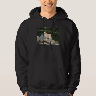 Een hond bij een vijver hoodie