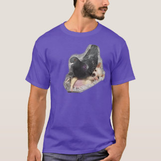 Een hond en duif uitgeroeid t-shirt