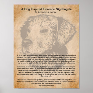 Een hond geïnspireerde Florence Nightingale om een Poster