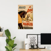 Een hond in het theaterPoster Manger Poster (Thuiskantoor)