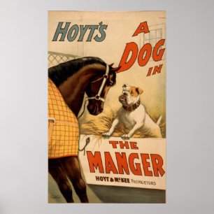 Een hond in het theaterPoster Manger Poster