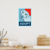 Een hond-Poster aannemen Poster (Keuken)