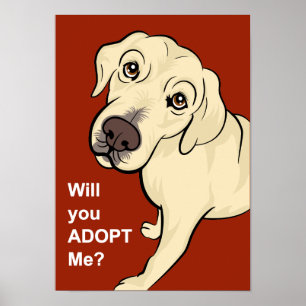 Een hond-Poster aannemen Poster