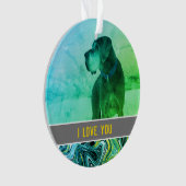 een honden liefde ornament (voorkant)