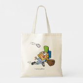 Een honkbal vangen tote bag (Achterkant)