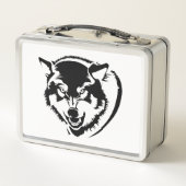 Een hoofd van een Wolf Metal Lunch Box (Achterkant)