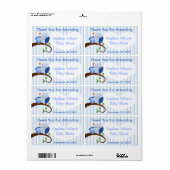Een Hoot Owl Baby shower Boy Favor Label (Full Sheet)