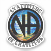 Een houding van Gratitude - NA Narcotics Anonymous Sticker (Voorkant)