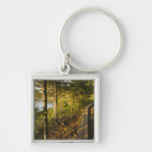Een houten loopbrug in Acadia National Park Maine Sleutelhanger