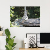 Een houtwolf bij Rest. Poster (Thuiskantoor)