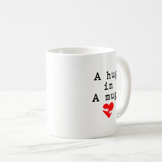 Een Hug in een Mok. Koffiemok (Voorkant rechts)