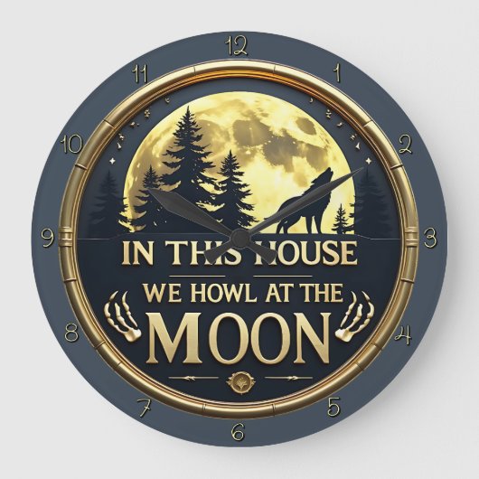 Een huis dat huilt bij de maan grote klok (Voorkant)