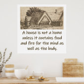 Een huis is geen thuis - thuisprijsopgave poster (Keuken)