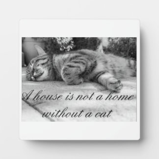 Een huis is geen thuis zonder een katteplaque! fotoplaat