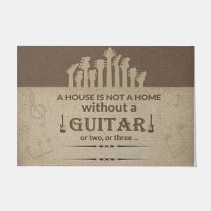Een huis is geen thuis zonder gitaar deurmat