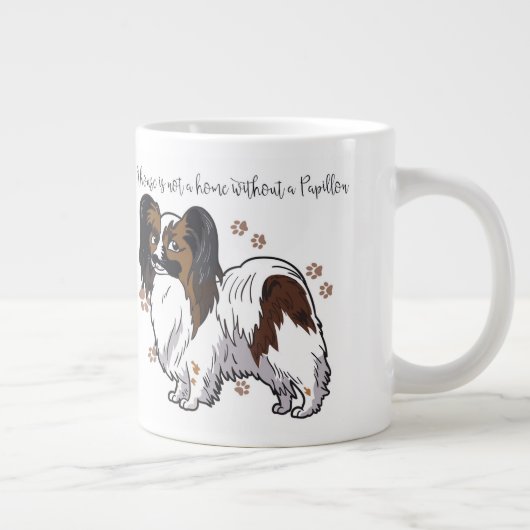 Een huis is geen thuis zonder Papillon-Mok Grote Koffiekop (Rechts)