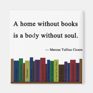 Een huis zonder boeken magneet