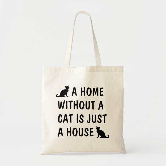 Een huis zonder kat is gewoon een thuis grappig ca tote bag (Voorkant)