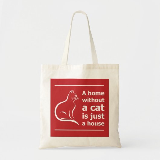 Een huis zonder kat is gewoon huisdieren tote bag (Voorkant)