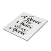 Een huis zonder paard tegeltje (Zijkant)