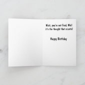Een humoristische verjaardagskaart met een kaart (Binnen)