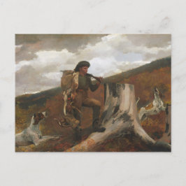 Een Huntsmen- en Dogs Canvas-printer Briefkaart