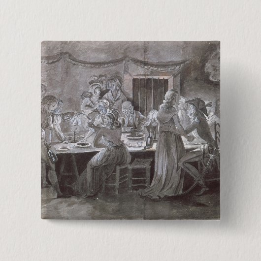 Een huwelijksreis vierkante button 5,1 cm (Voorkant)