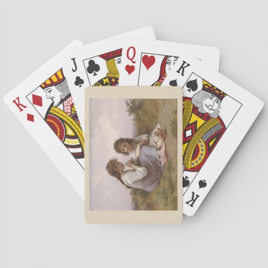 Een Idyll uit de kindertijd van Bouguereau Speelka Pokerkaarten (Achterkant)