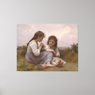 Een idylle van Kinderjaren (Idylle Enfantine) Canvas Afdruk
