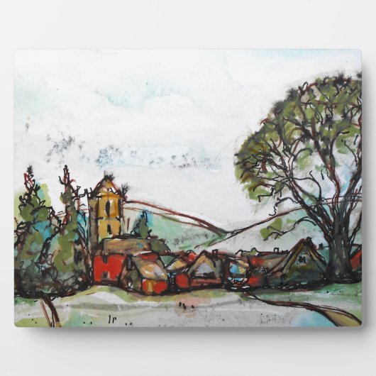 Een Idyllic British Village-schets Fotoplaat (Voorkant)