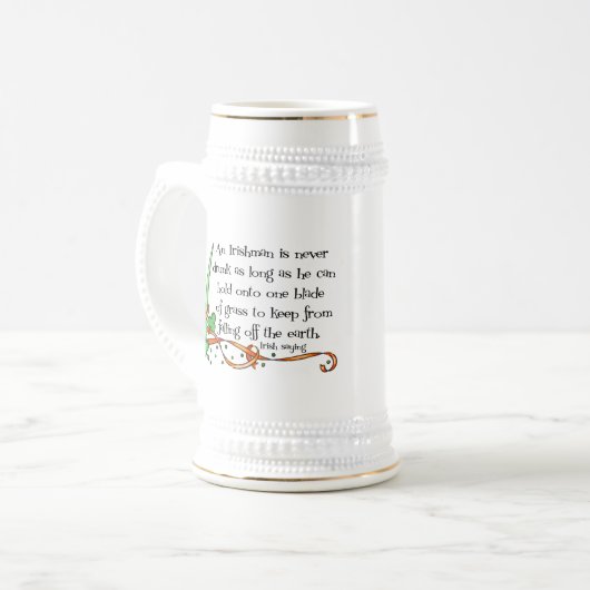 Een Ier wordt nooit Drink... Mok (Voorkant links)