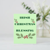 Een Iers Kerstfeest Feestdagenkaart (Staand voorkant)