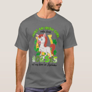 Een Iers meisje die van Paarden Lucky houdt T-shirt
