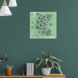 Een Ierse gebed - Elke traan - Een glimlach Poster
